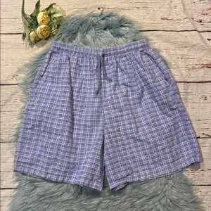 Fresh Produce Cotton Blue White Windowpane Lounge Shorts